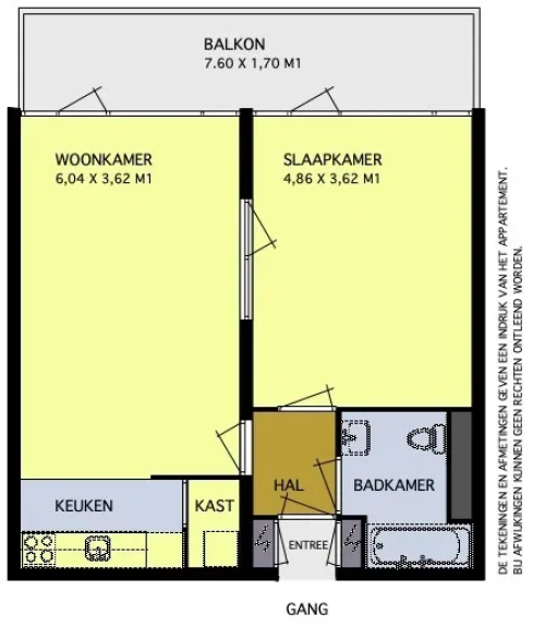 VERHUURD 2-kamerappartement in groene ...